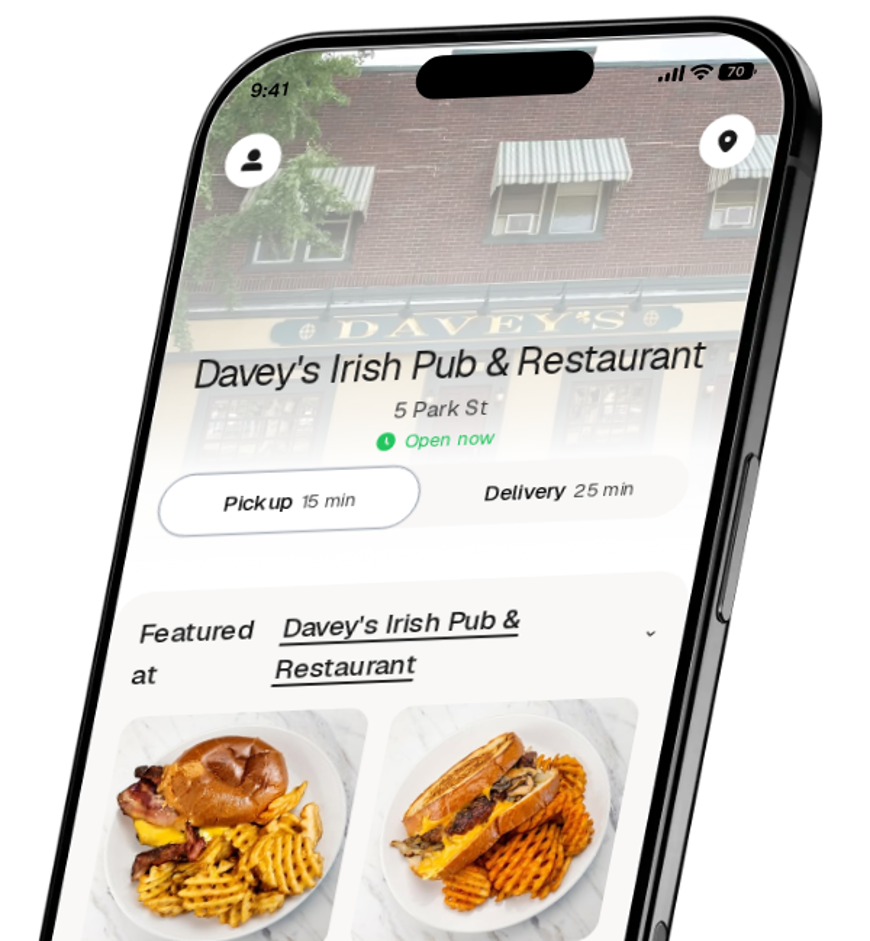 Davey's Irish Pub & Restaurant app preview